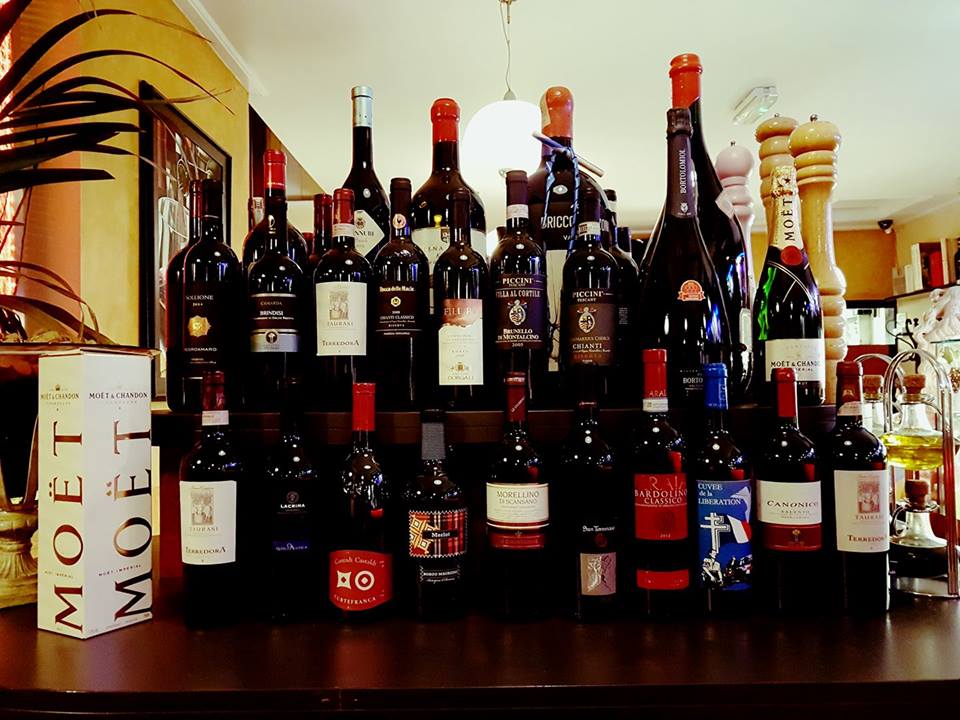 Wine list at Tuscany Too